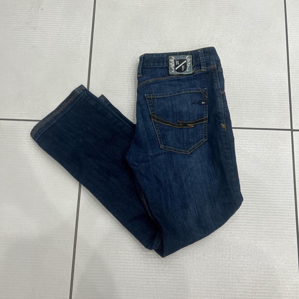 Dark wash denim embroidered vintage